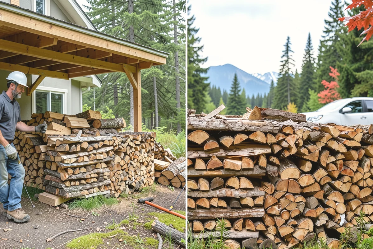 Firewood Processor Service in Covington, King County, WA - Assess the log volume and set length and split size