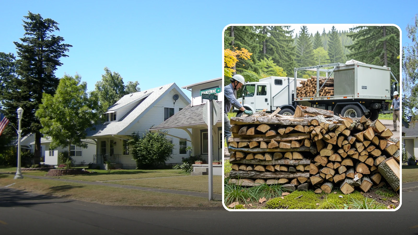 Firewood Processor Service in DuPont, Pierce County, WA - We run a firewood processor that bucks and splits your logs in one continuous, high-volume operation.