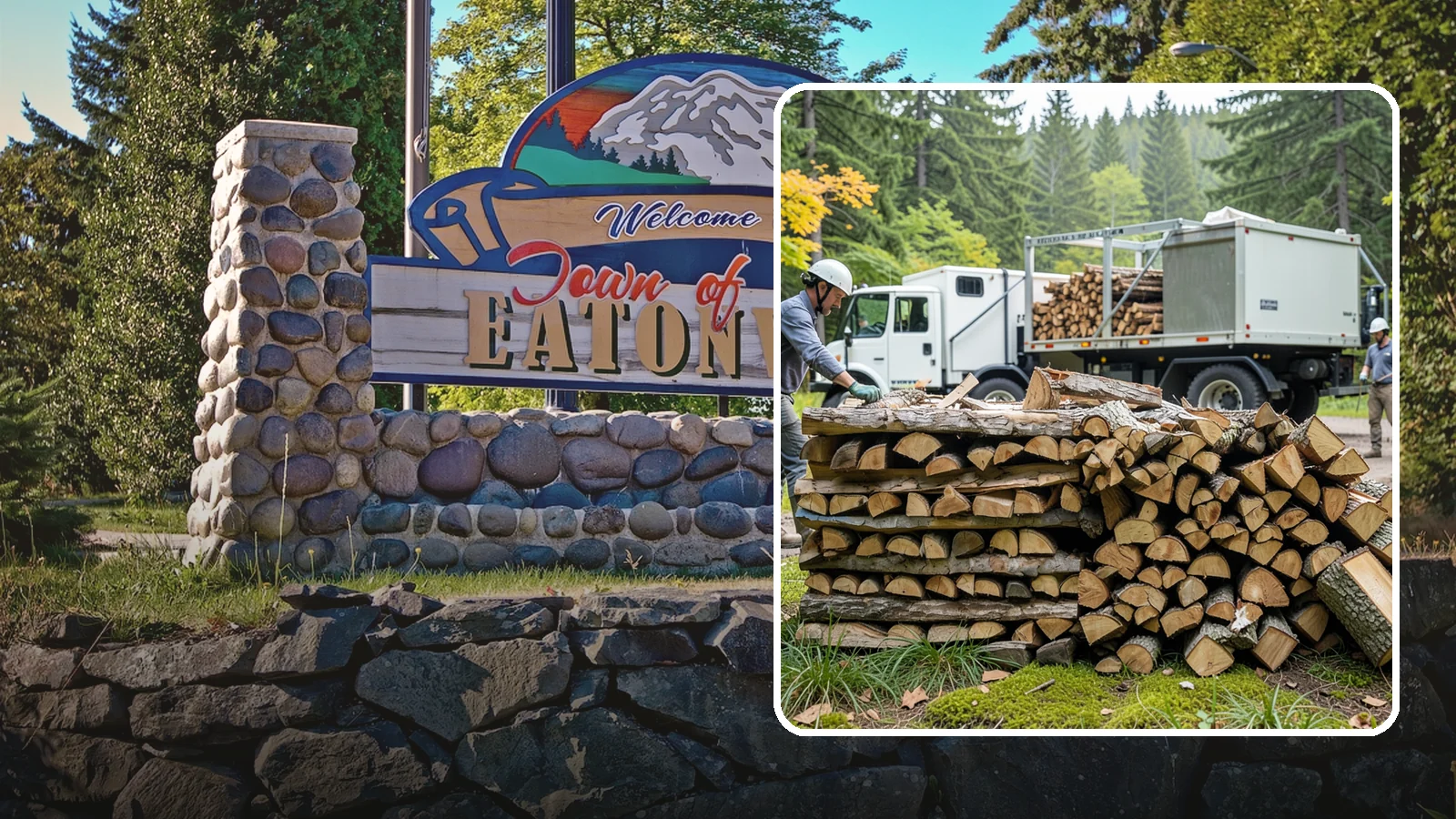 Firewood Processor Service in Eatonville, Pierce County, WA - We run a firewood processor that bucks and splits your logs in one continuous, high-volume operation.