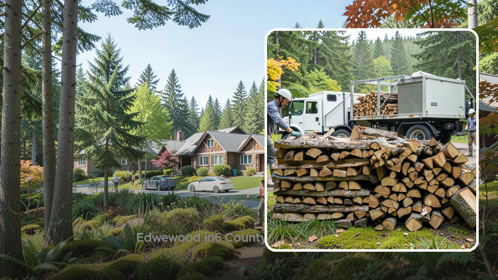 Firewood Processor Service in Edgewood, WA - We run a firewood processor that bucks and splits your logs in one continuous, high-volume operation.