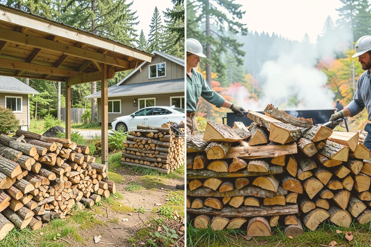 Firewood Processor Service in Edmonds, Snohomish County, WA - Assess the log volume and set length and split size
