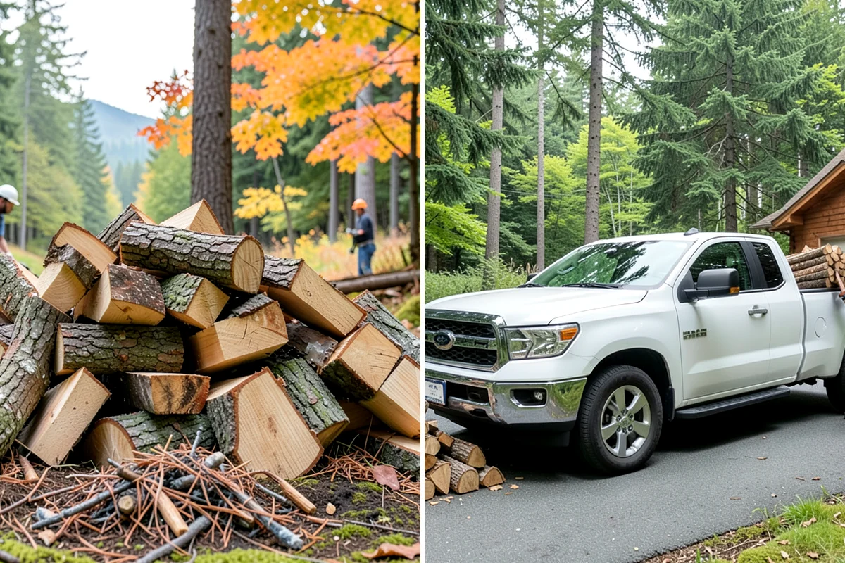 Firewood Processor Service in Enumclaw, King County, WA - Assess the log volume and set length and split size