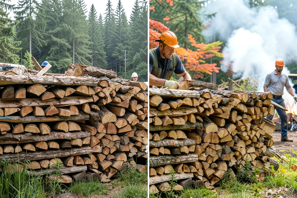 Firewood Processor Service in Gig Harbor, Pierce County, WA - Assess the log volume and set length and split size