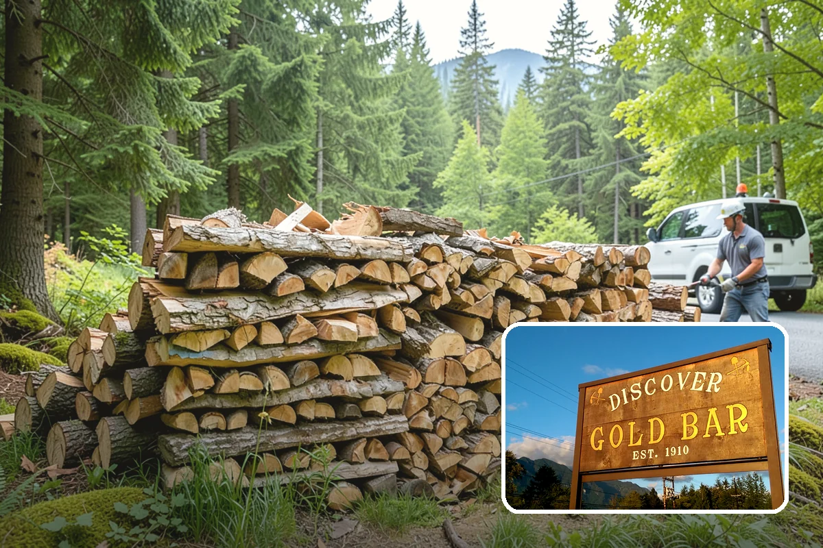 Firewood Processor Service in Gold Bar, Snohomish County, WA - Bucks and splits in a single continuous pass