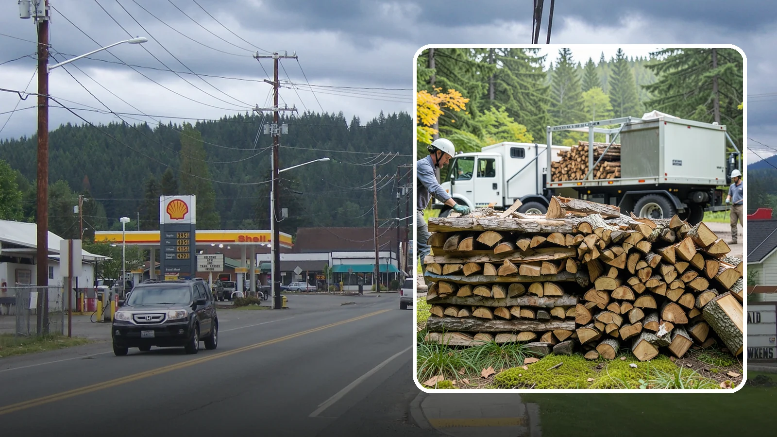 Firewood Processor Service in Granite Falls, Snohomish County, WA - We run a firewood processor that bucks and splits your logs in one continuous, high-volume operation.