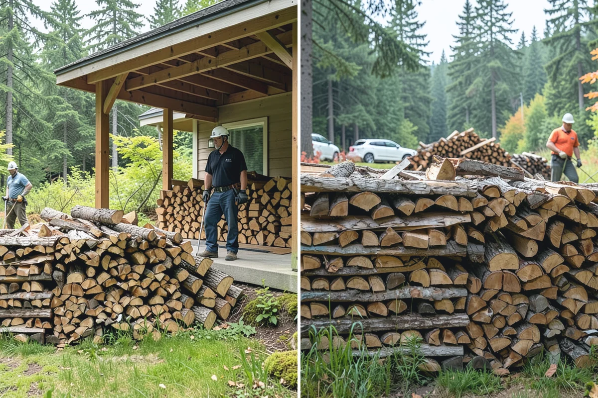 Firewood Processor Service in Granite Falls, Snohomish County, WA - Assess the log volume and set length and split size