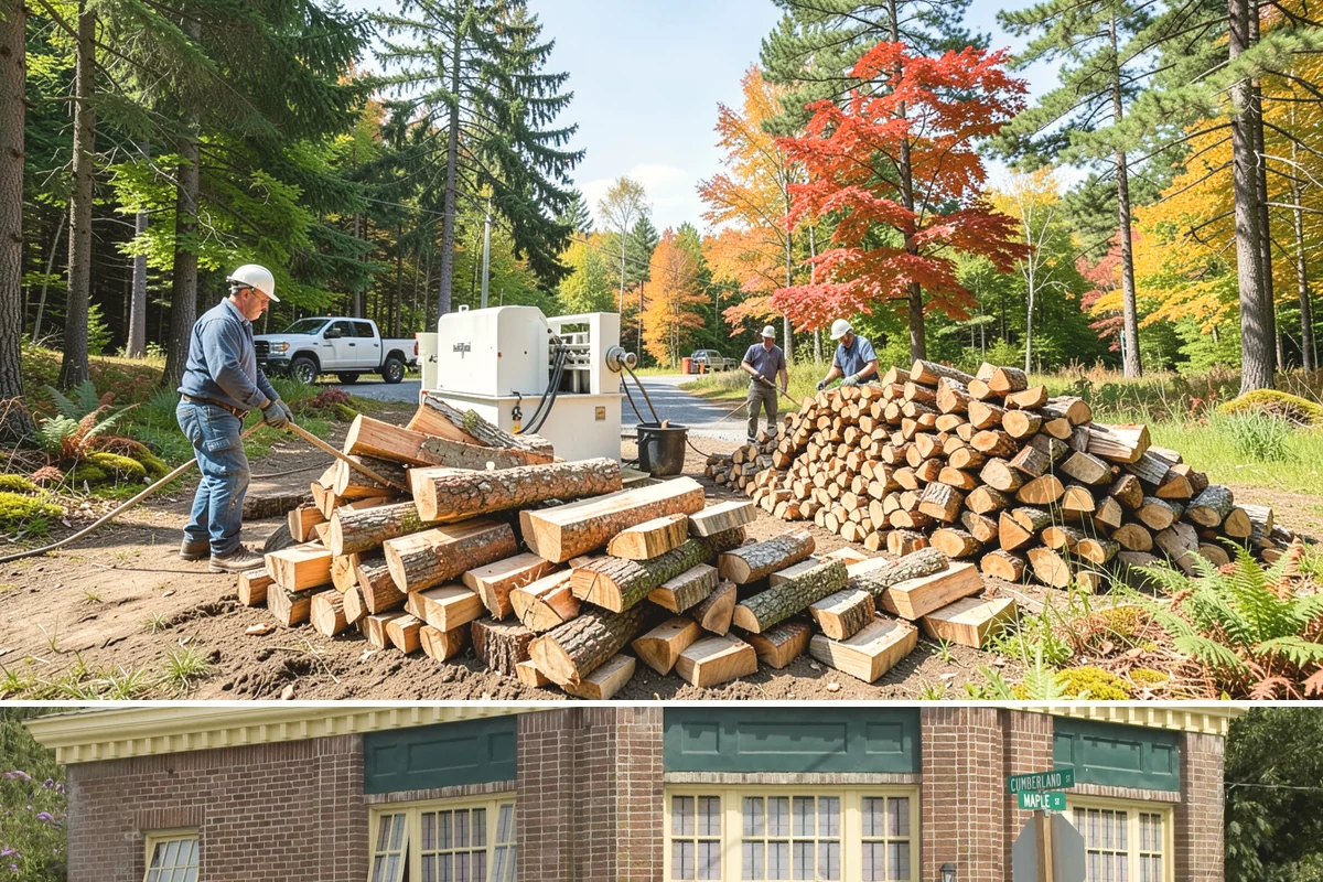 Firewood Processor Service in Hamilton, Skagit County, WA - Best for fall and winter bulk processing or clearing large volumes of downed wood after major storms.