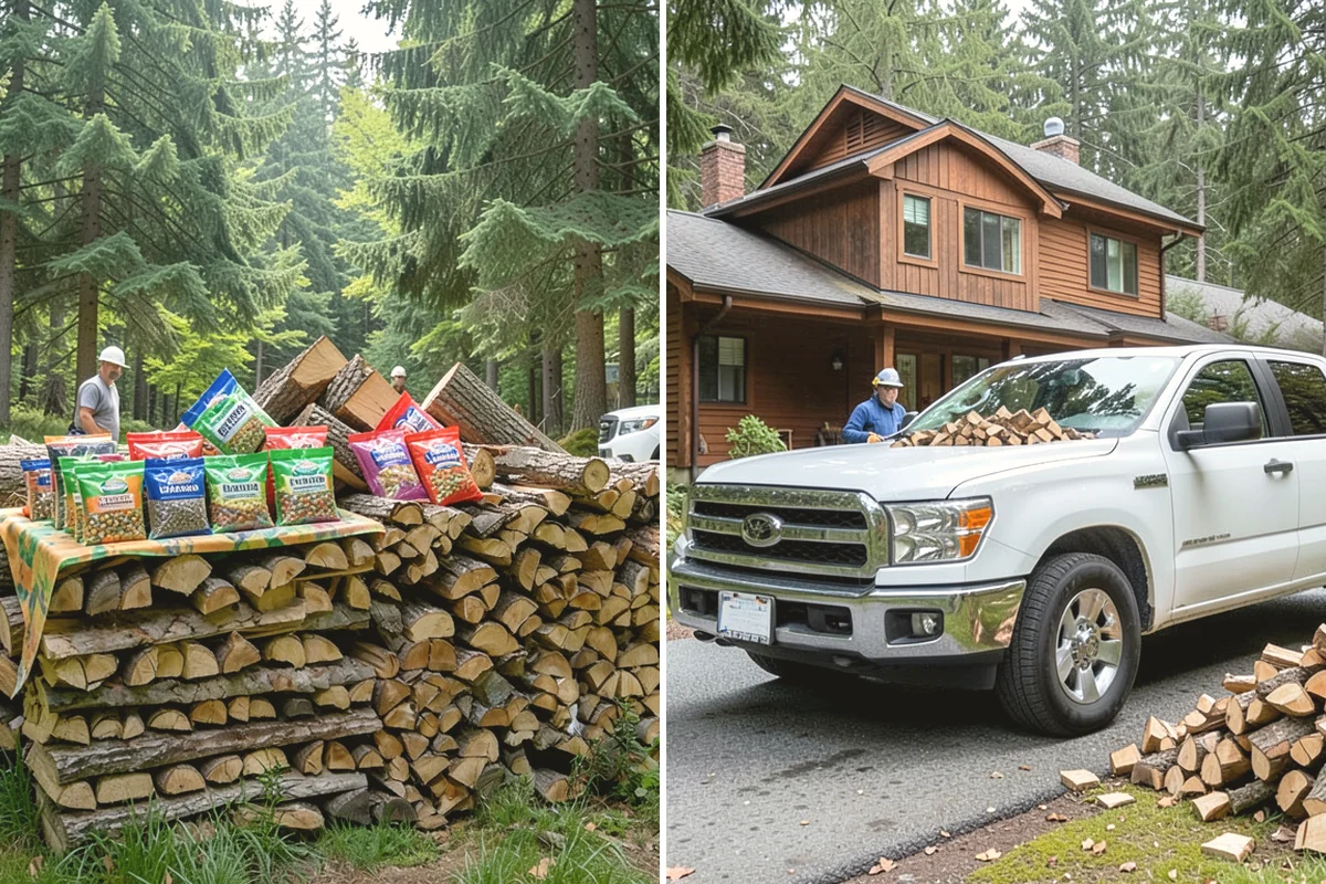 Firewood Processor Service in Issaquah, King County, WA - Assess the log volume and set length and split size
