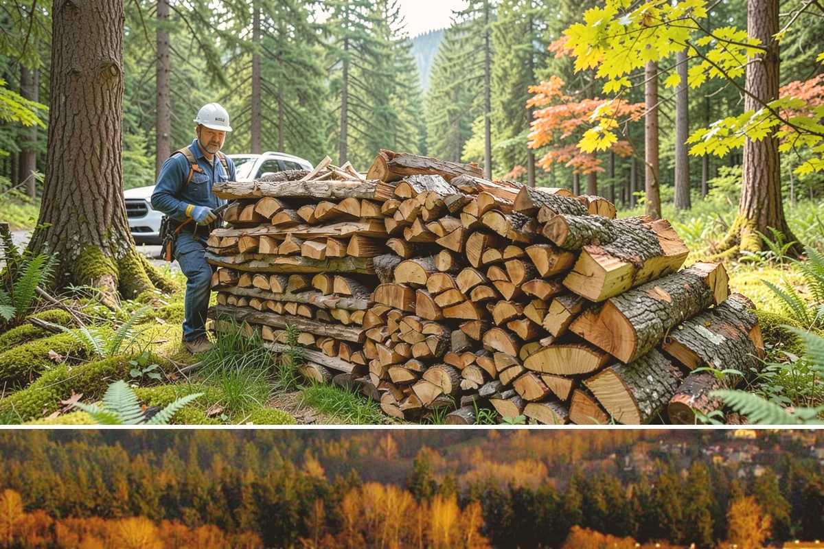 Firewood Processor Service in Kenmore, King County, WA - Best for fall and winter bulk processing or clearing large volumes of downed wood after major storms.
