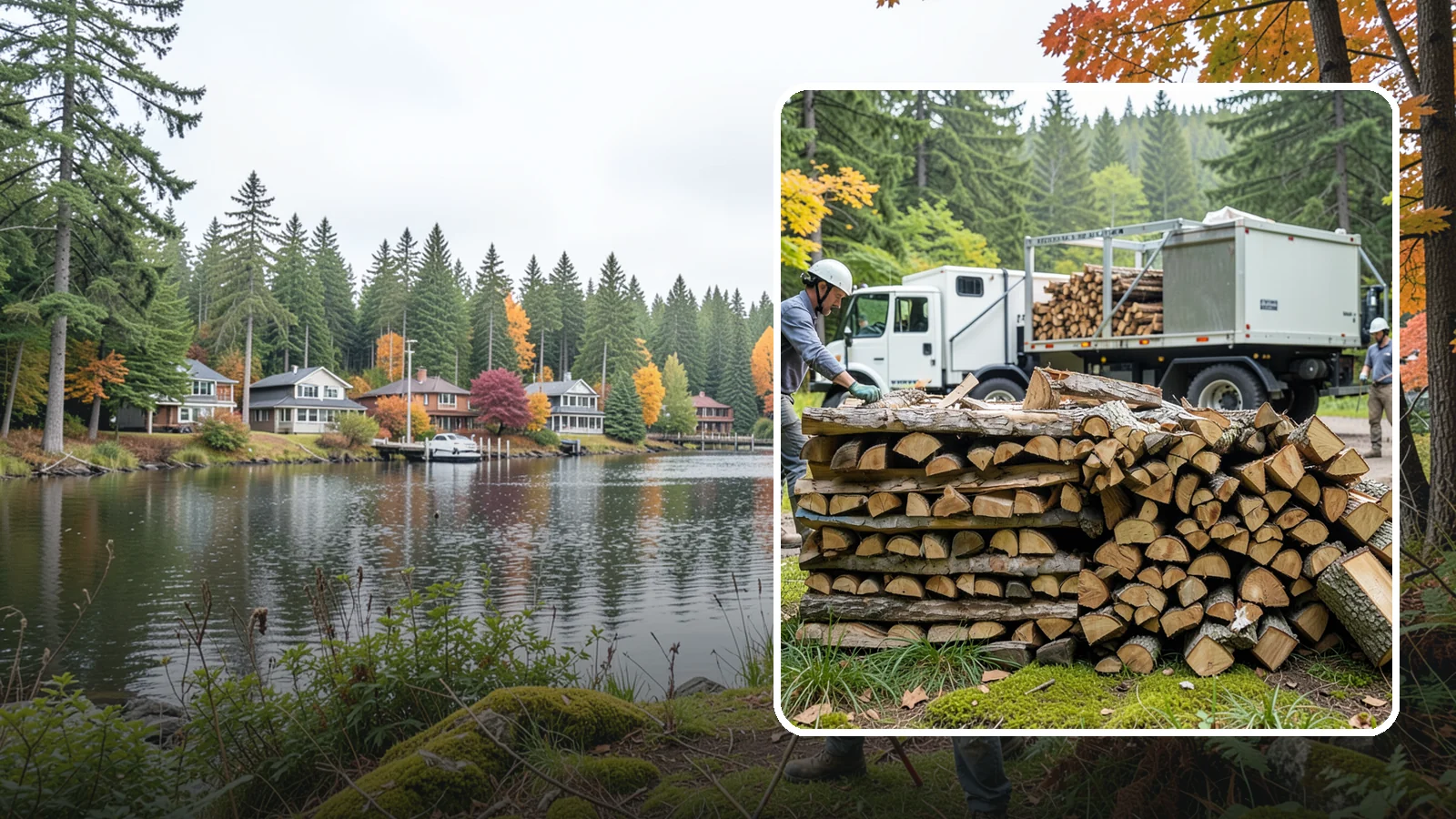 Firewood Processor Service in La Conner, Skagit County, WA - We run a firewood processor that bucks and splits your logs in one continuous, high-volume operation.