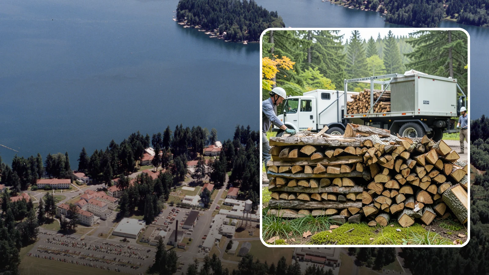 Firewood Processor Service in Lakewood, Pierce County, WA - We run a firewood processor that bucks and splits your logs in one continuous, high-volume operation.