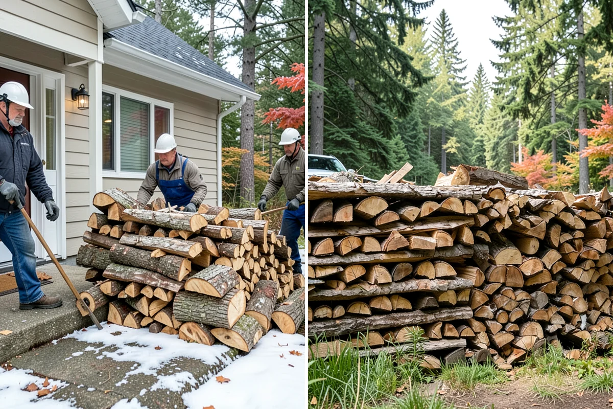 Firewood Processor Service in Lyman, WA - Assess the log volume and set length and split size