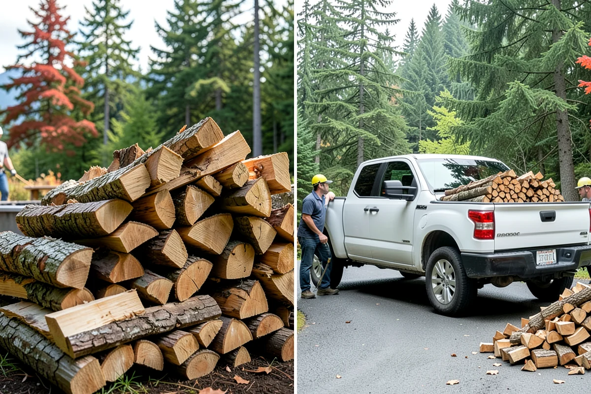 Firewood Processor Service in Maple Valley, King County, WA - Assess the log volume and set length and split size