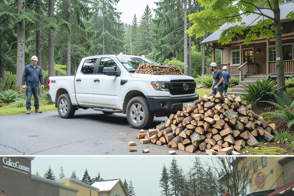 Firewood Processor Service in Mill Creek, Snohomish County, WA - Best for fall and winter bulk processing or clearing large volumes of downed wood after major storms.