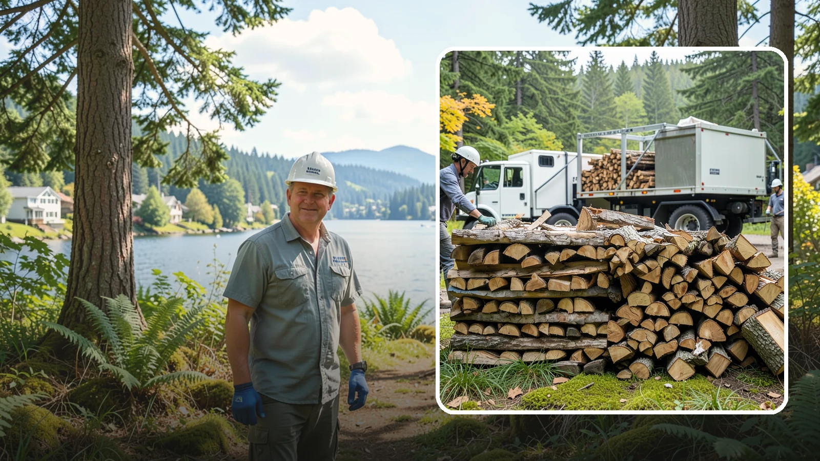 Firewood Processor Service in Milton, King County, WA - We run a firewood processor that bucks and splits your logs in one continuous, high-volume operation.