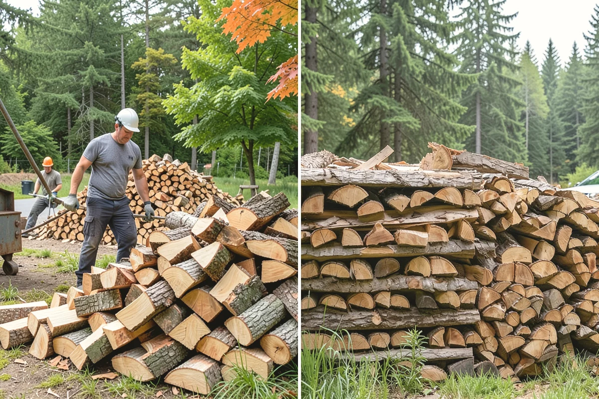 Firewood Processor Service in Monroe, Snohomish County, WA - Assess the log volume and set length and split size