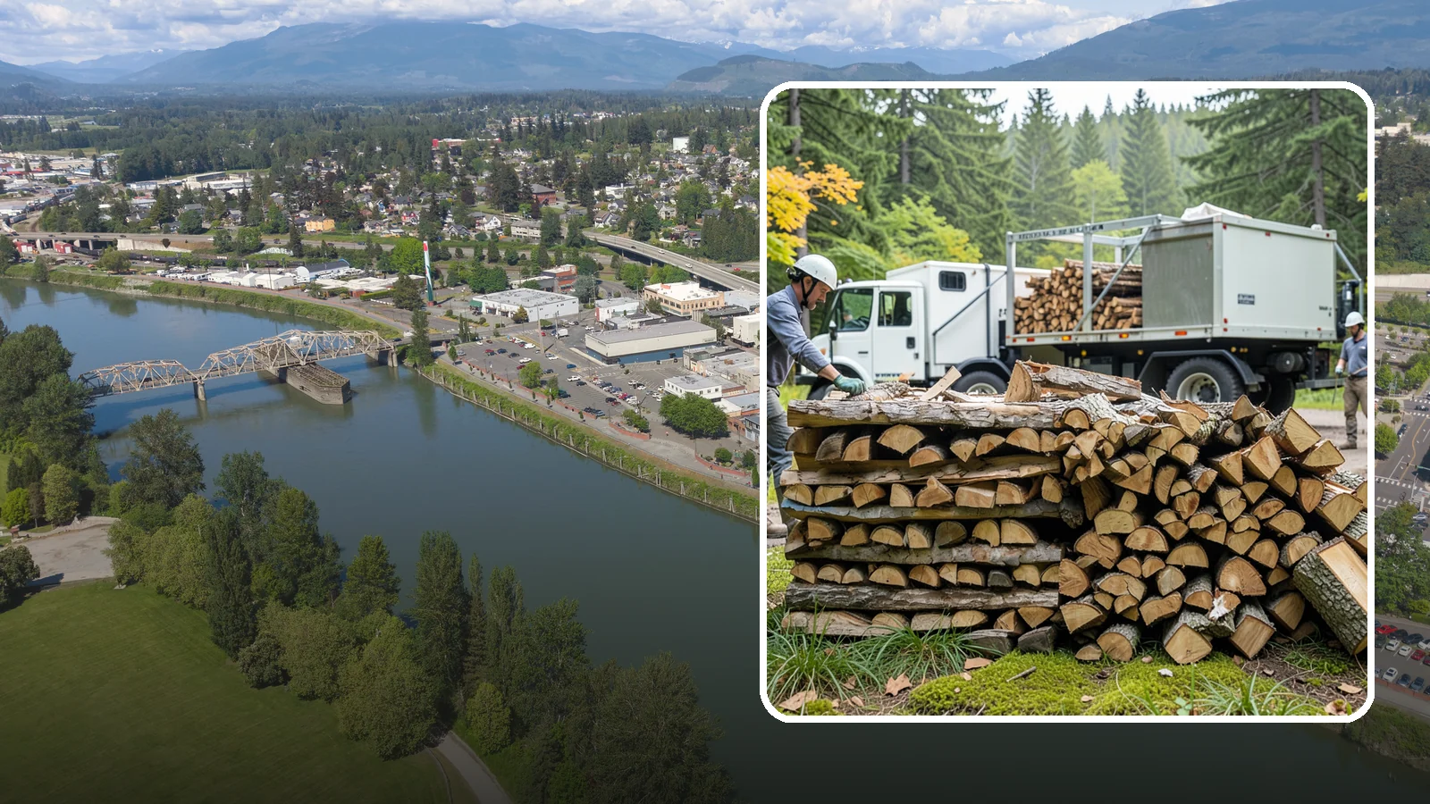 Firewood Processor Service in Mount Vernon, WA - We run a firewood processor that bucks and splits your logs in one continuous, high-volume operation.