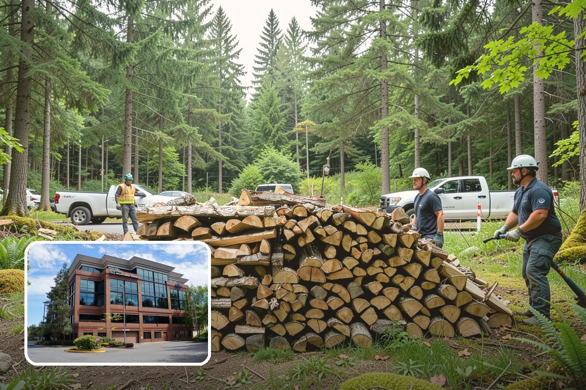 Firewood Processor Service in Mountlake Terrace, Snohomish County, WA - Bucks and splits in a single continuous pass