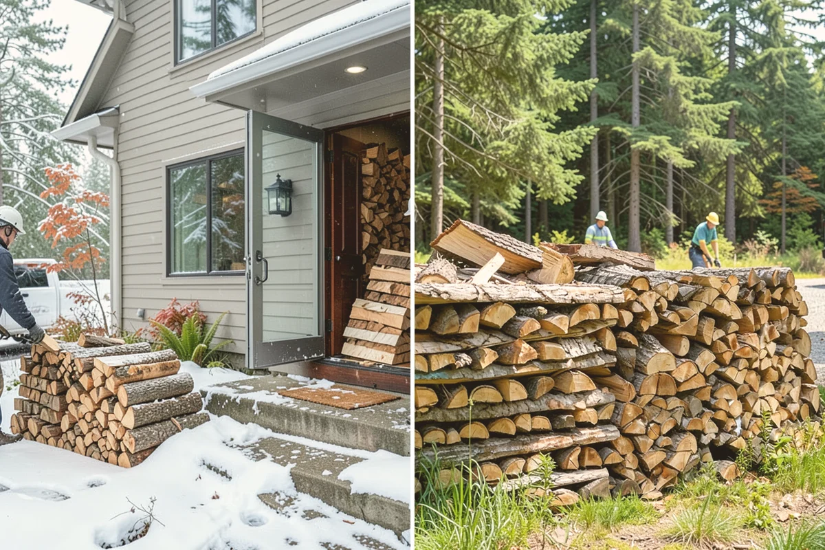 Firewood Processor Service in Newcastle, King County, WA - Assess the log volume and set length and split size