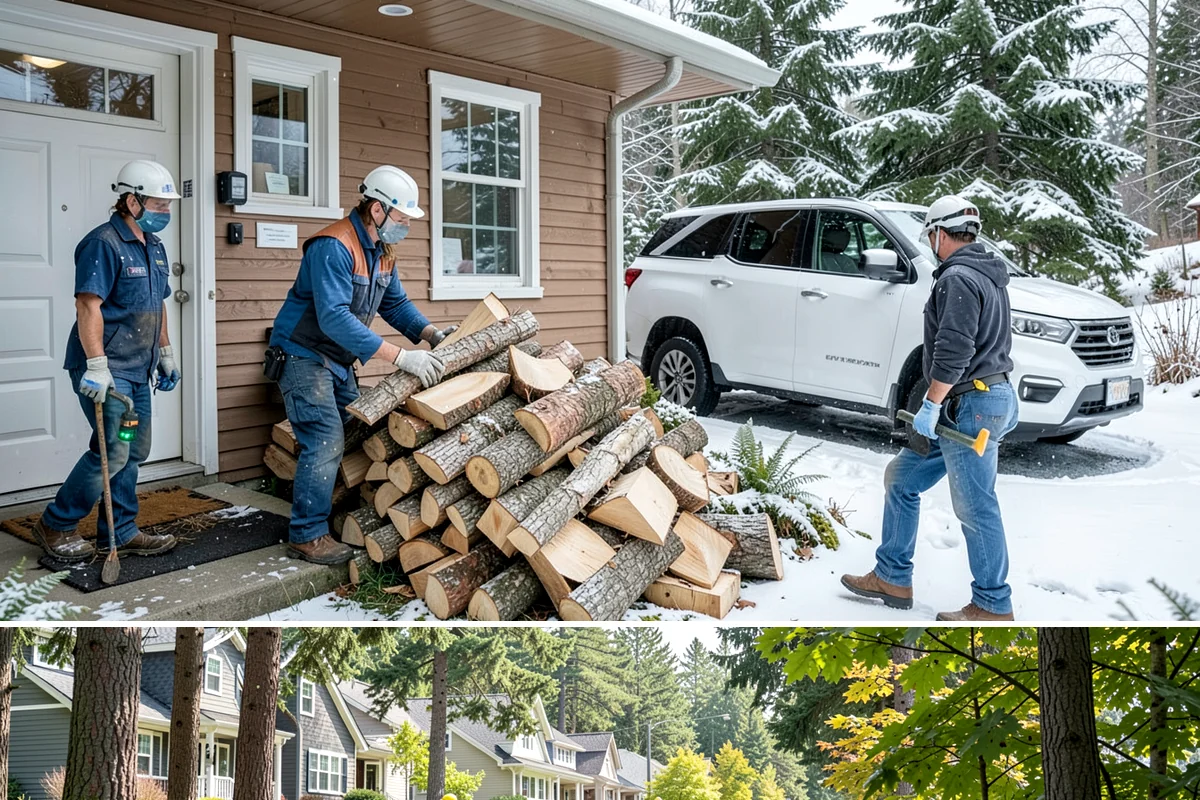Firewood Processor Service in Normandy Park, King County, WA - Best for fall and winter bulk processing or clearing large volumes of downed wood after major storms.
