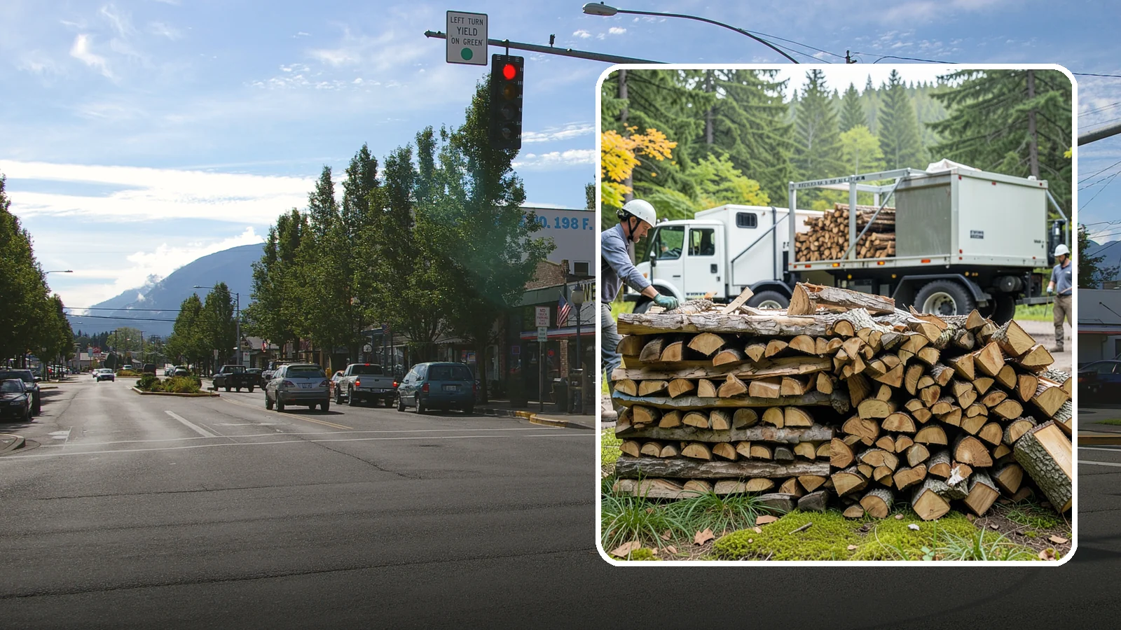 Firewood Processor Service in North Bend, King County, WA - We run a firewood processor that bucks and splits your logs in one continuous, high-volume operation.