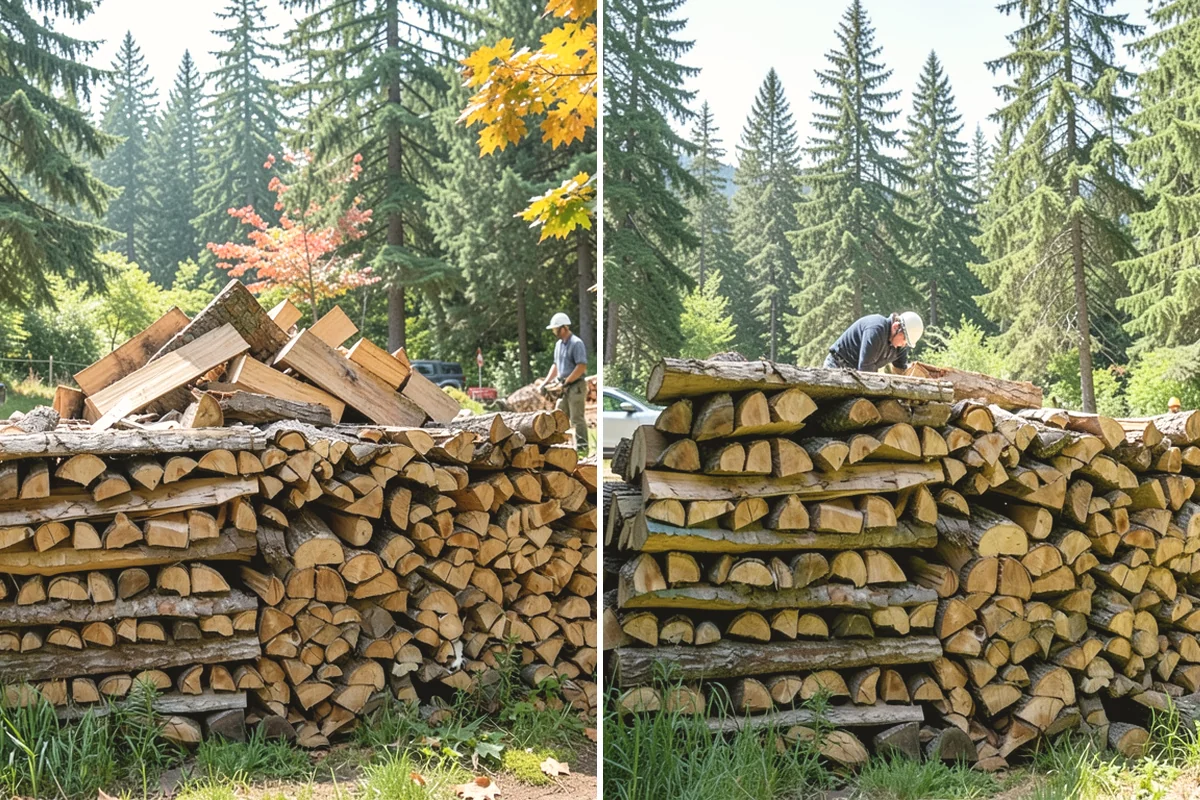 Firewood Processor Service in Oak Harbor, Island County, WA - Assess the log volume and set length and split size