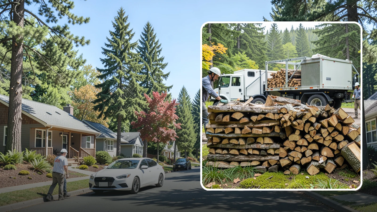 Firewood Processor Service in Orting, Pierce County, WA - We run a firewood processor that bucks and splits your logs in one continuous, high-volume operation.