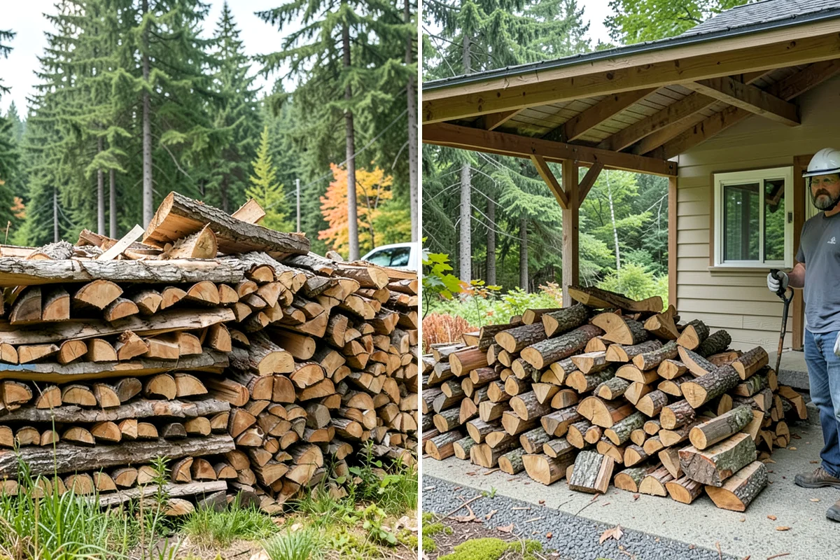 Firewood Processor Service in Pacific, King County, WA - Assess the log volume and set length and split size