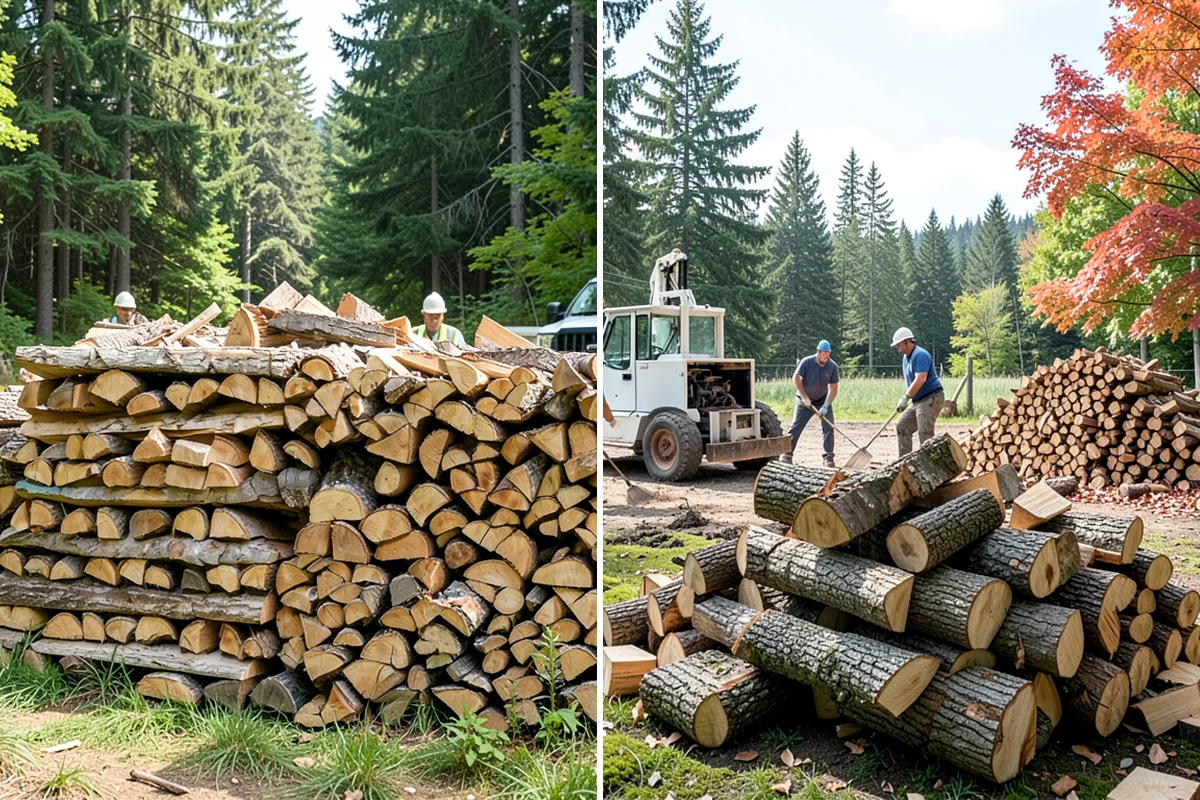 Firewood Processor Service in Puyallup, Pierce County, WA - Assess the log volume and set length and split size