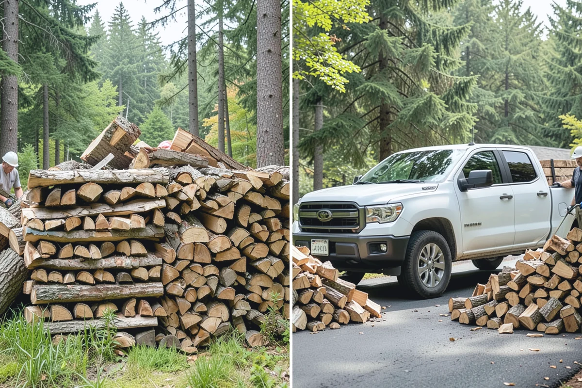 Firewood Processor Service in Renton, King County, WA - Assess the log volume and set length and split size