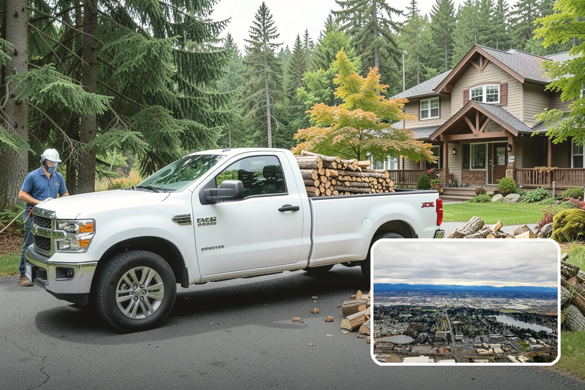 Firewood Processor Service in SeaTac, King County, WA - Bucks and splits in a single continuous pass