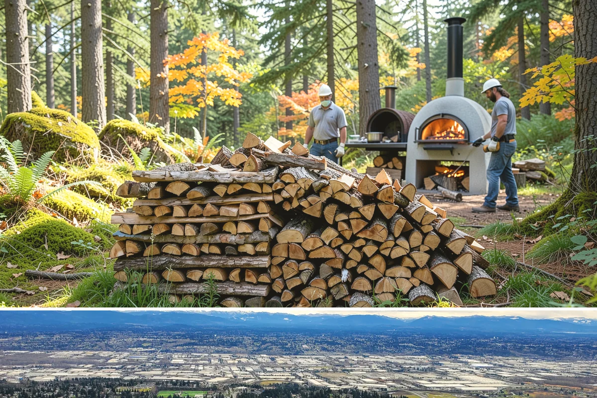 Firewood Processor Service in SeaTac, King County, WA - Best for fall and winter bulk processing or clearing large volumes of downed wood after major storms.