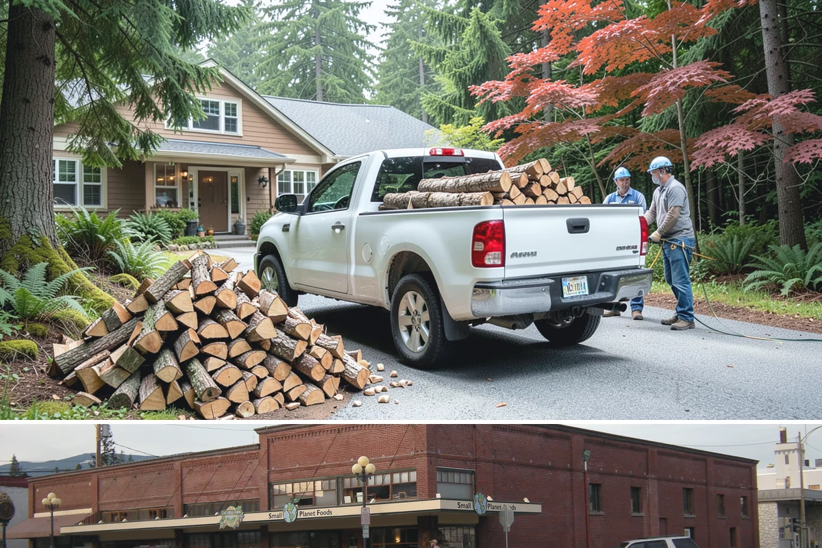 Firewood Processor Service in Sedro-Woolley, Skagit County, WA - Best for fall and winter bulk processing or clearing large volumes of downed wood after major storms.
