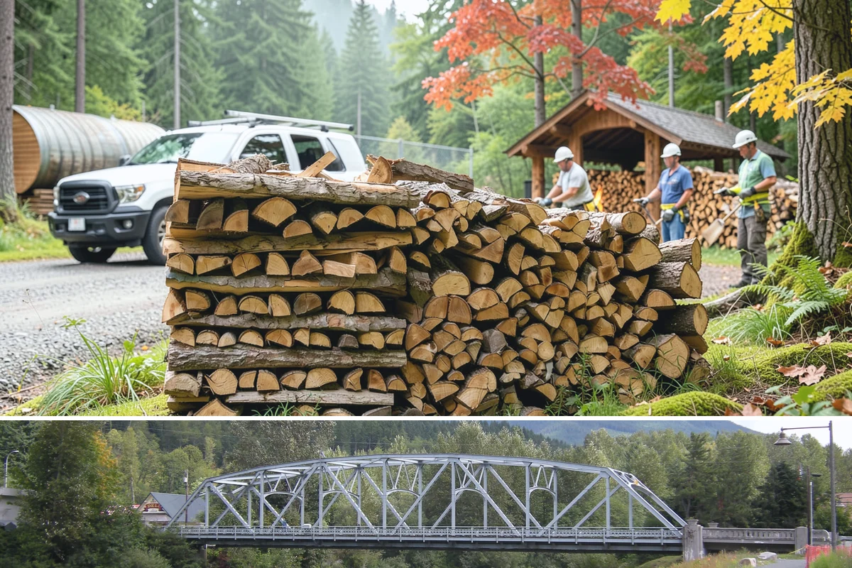 Firewood Processor Service in Skykomish, King County, WA - Best for fall and winter bulk processing or clearing large volumes of downed wood after major storms.