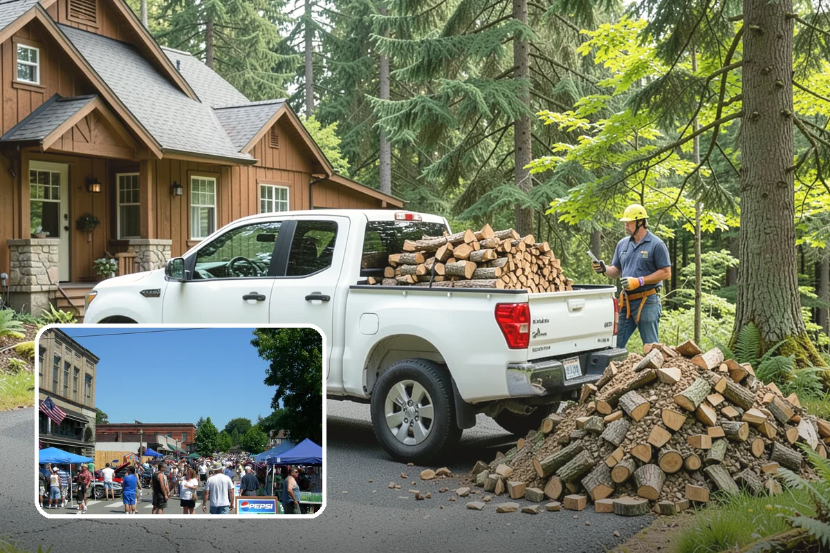 Firewood Processor Service in Snohomish, Snohomish County, WA - Bucks and splits in a single continuous pass