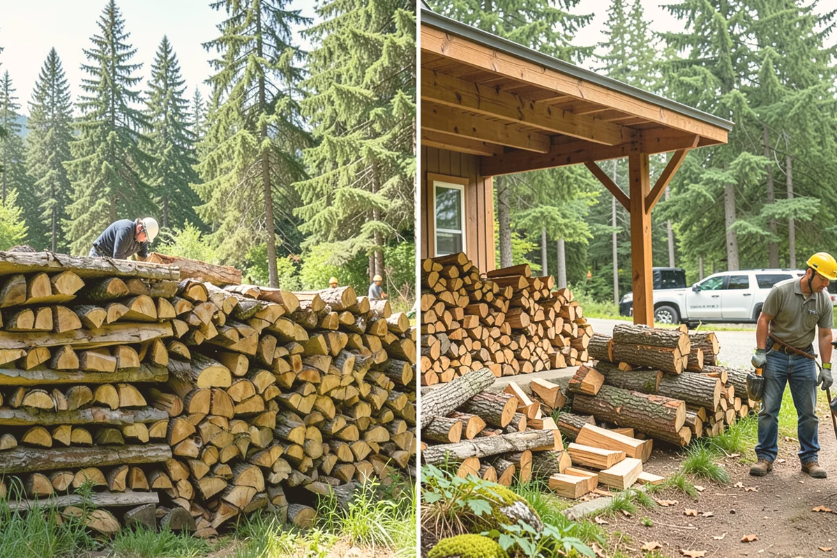 Firewood Processor Service in Snohomish, Snohomish County, WA - Assess the log volume and set length and split size