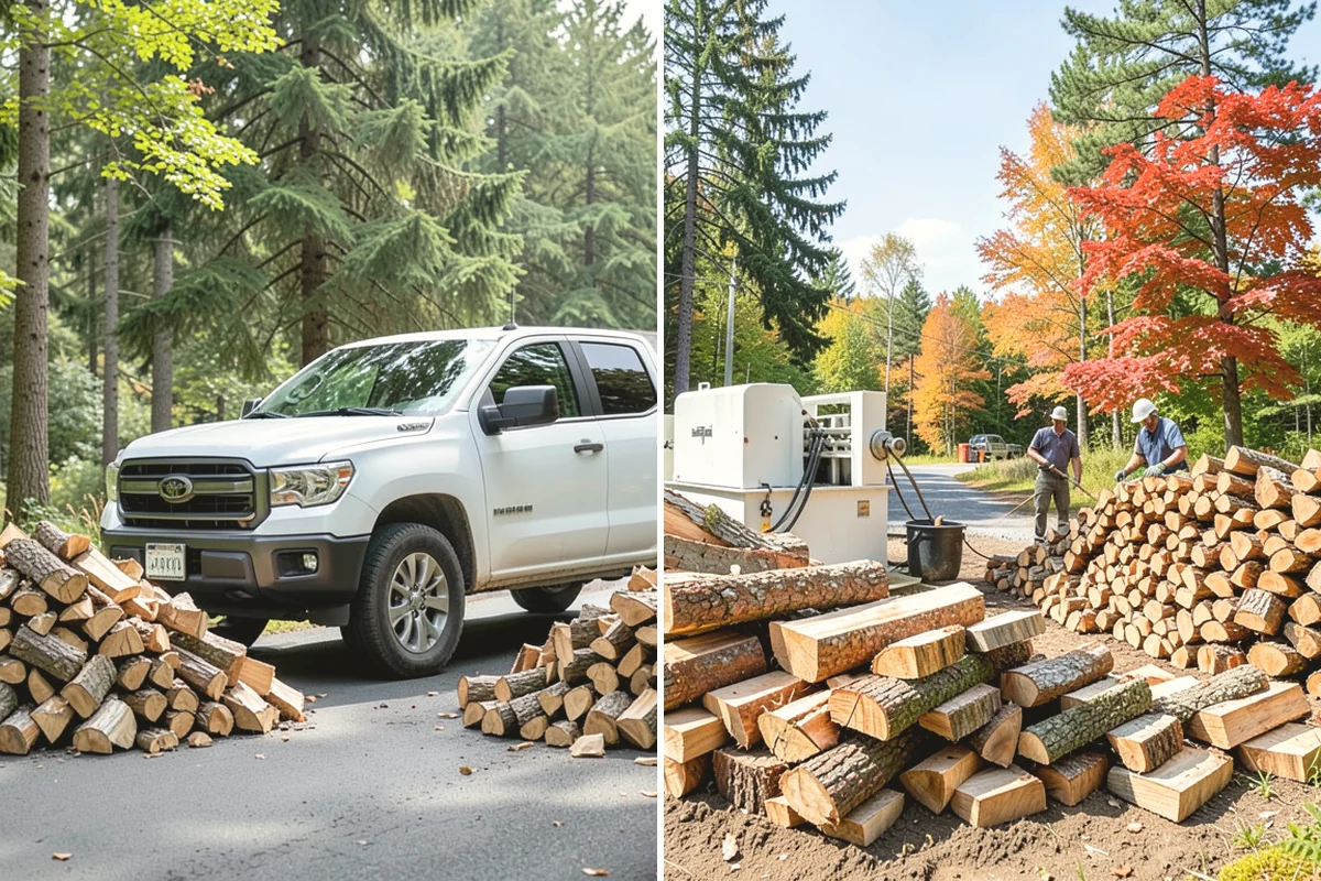 Firewood Processor Service in Tukwila, King County, WA - Assess the log volume and set length and split size