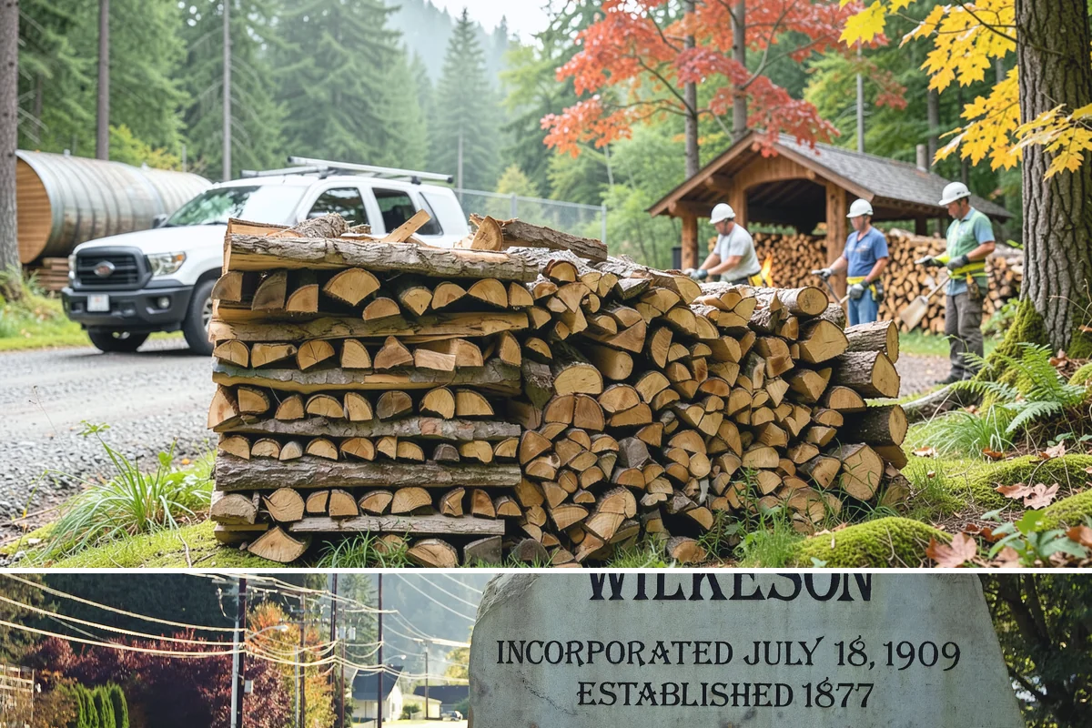 Firewood Processor Service in Wilkeson, Pierce County, WA - Best for fall and winter bulk processing or clearing large volumes of downed wood after major storms.