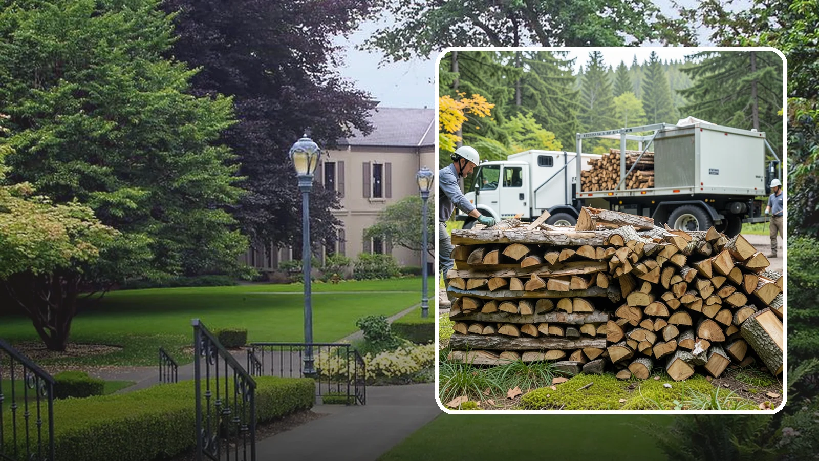Firewood Processor Service in Woodinville, King County, WA - We run a firewood processor that bucks and splits your logs in one continuous, high-volume operation.