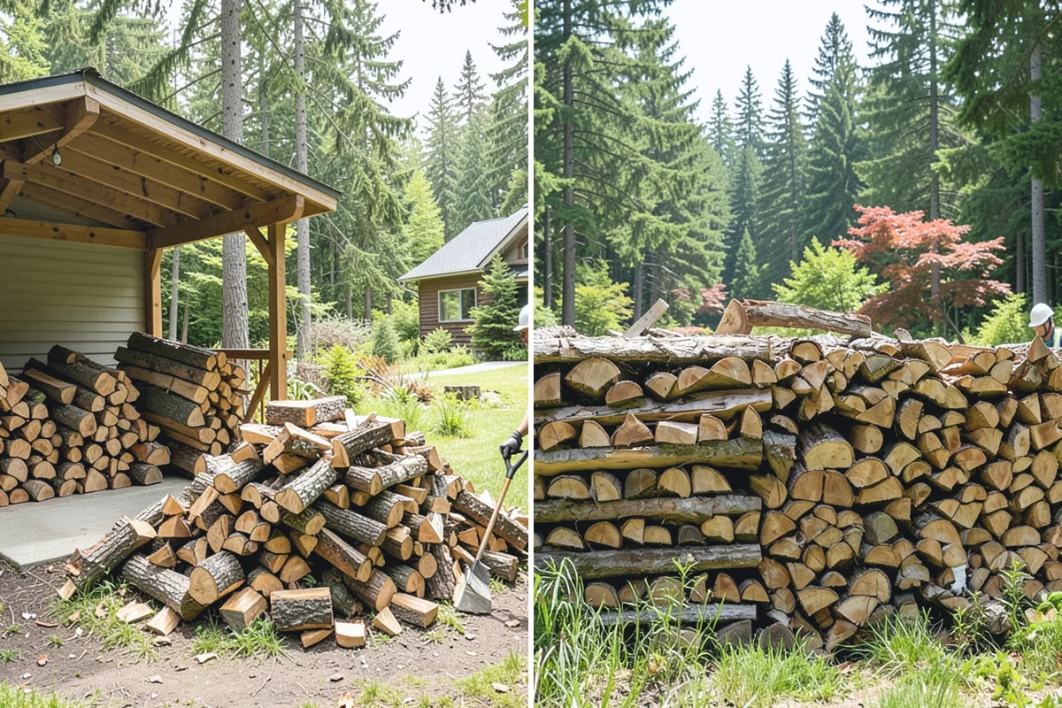Firewood Processor Service in Woodinville, King County, WA - Assess the log volume and set length and split size
