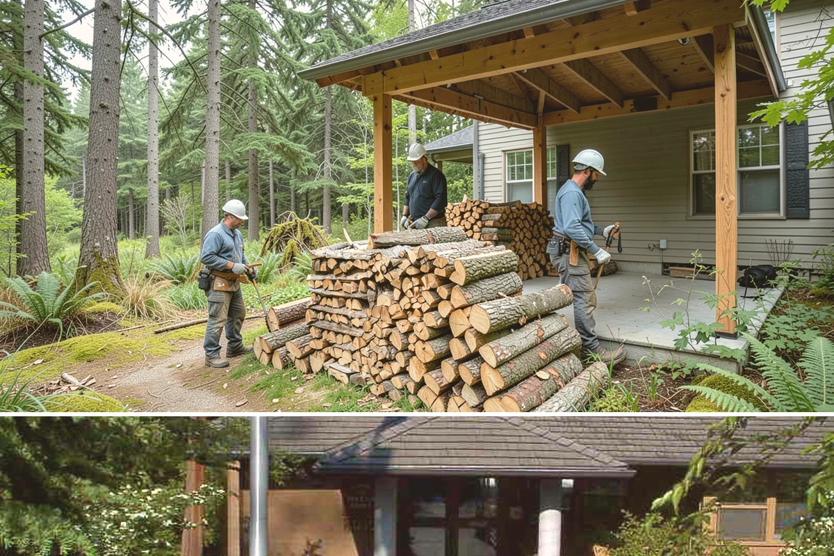 Firewood Processor Service in Yarrow Point, King County, WA - Best for fall and winter bulk processing or clearing large volumes of downed wood after major storms.
