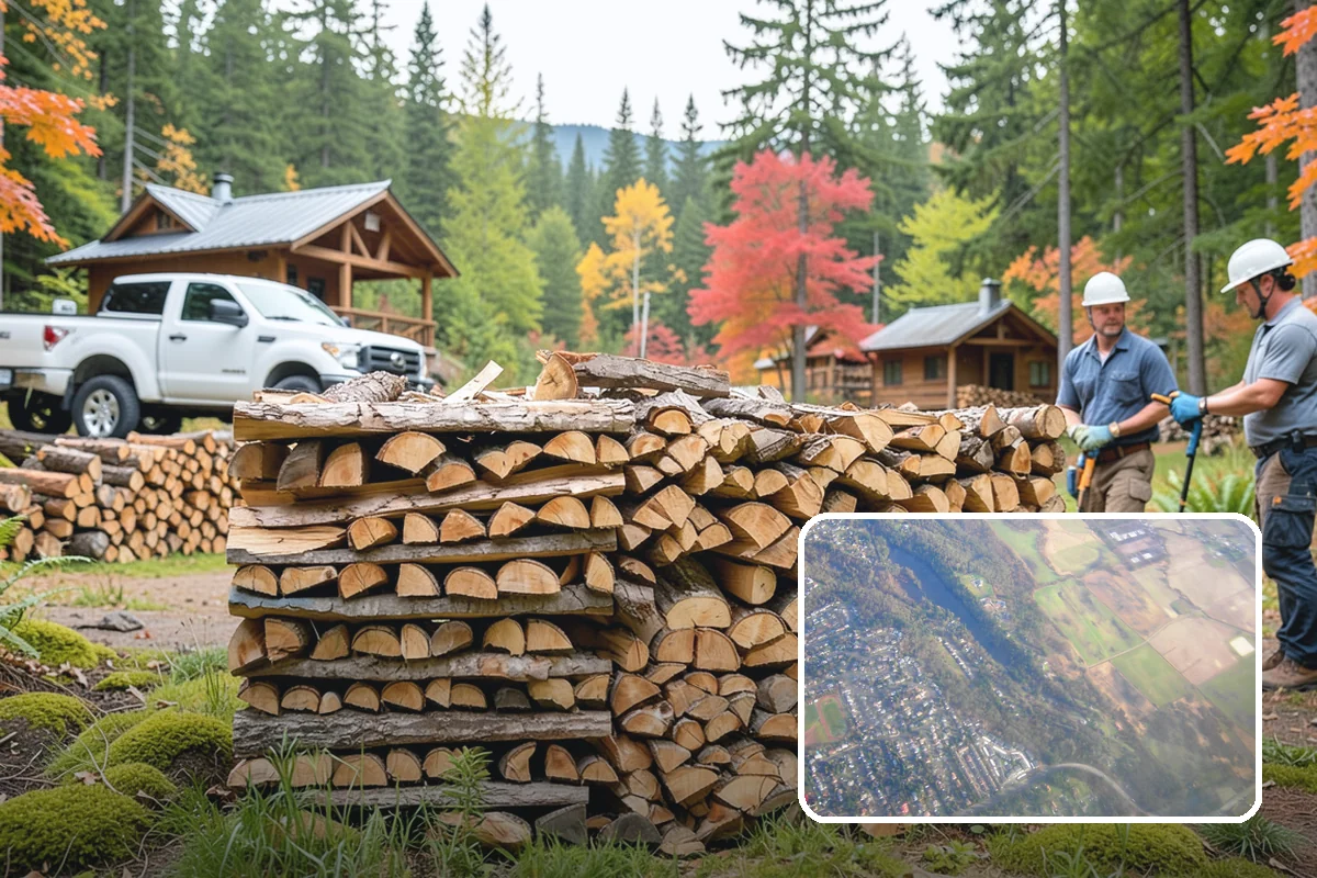 Firewood Racks in Algona, King County, WA - Keeps wood off wet ground so the bottom layer stays dry