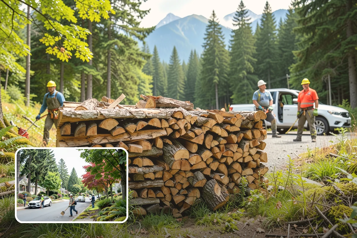 Firewood Racks in Beaux Arts Village, King County, WA - Keeps wood off wet ground so the bottom layer stays dry