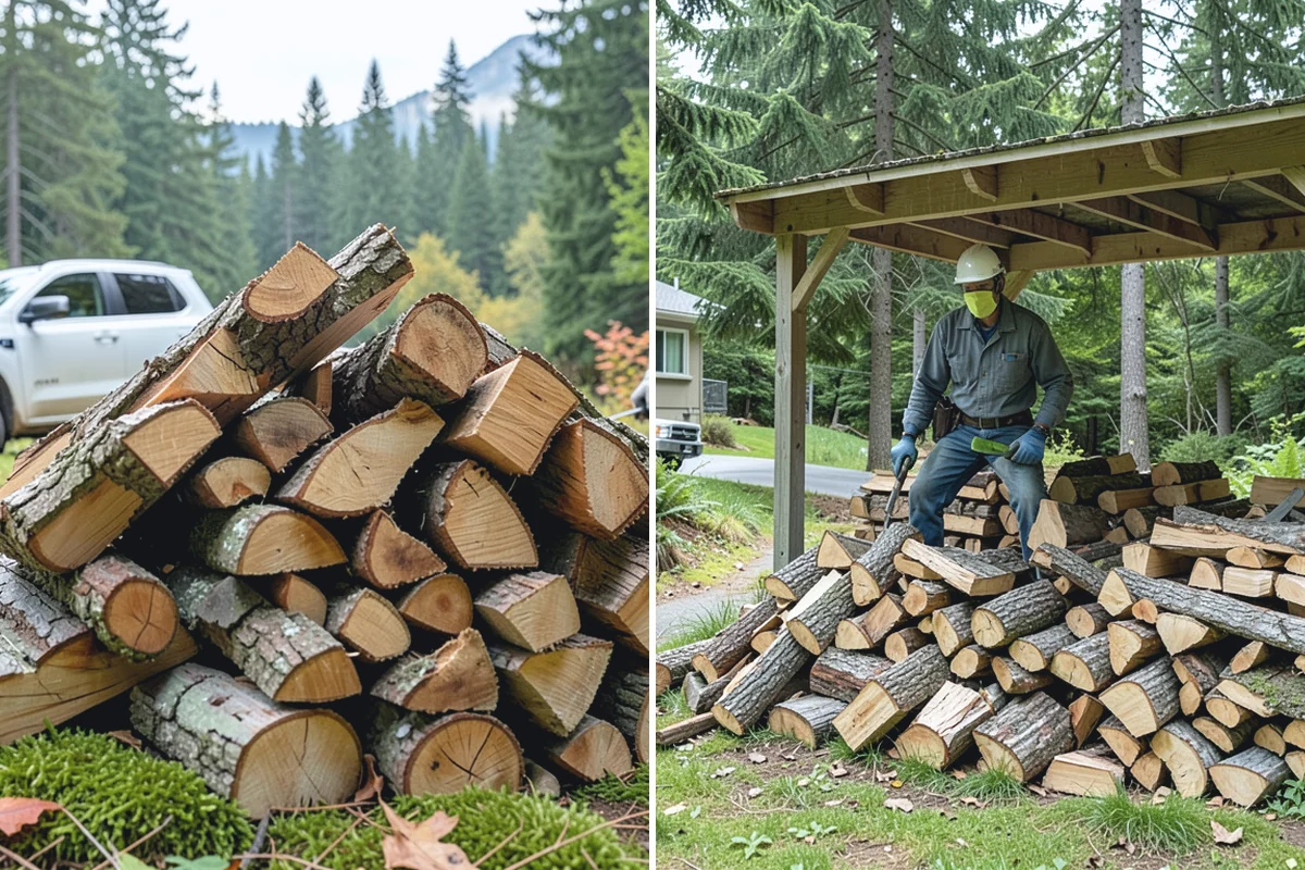 Firewood Racks in Beaux Arts Village, King County, WA - Review your burn volume and available yard space