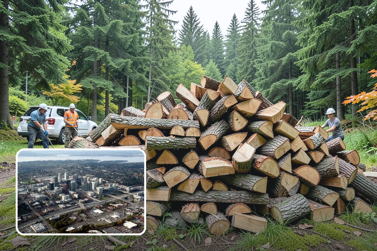 Firewood Racks in Bellevue, King County, WA - Keeps wood off wet ground so the bottom layer stays dry