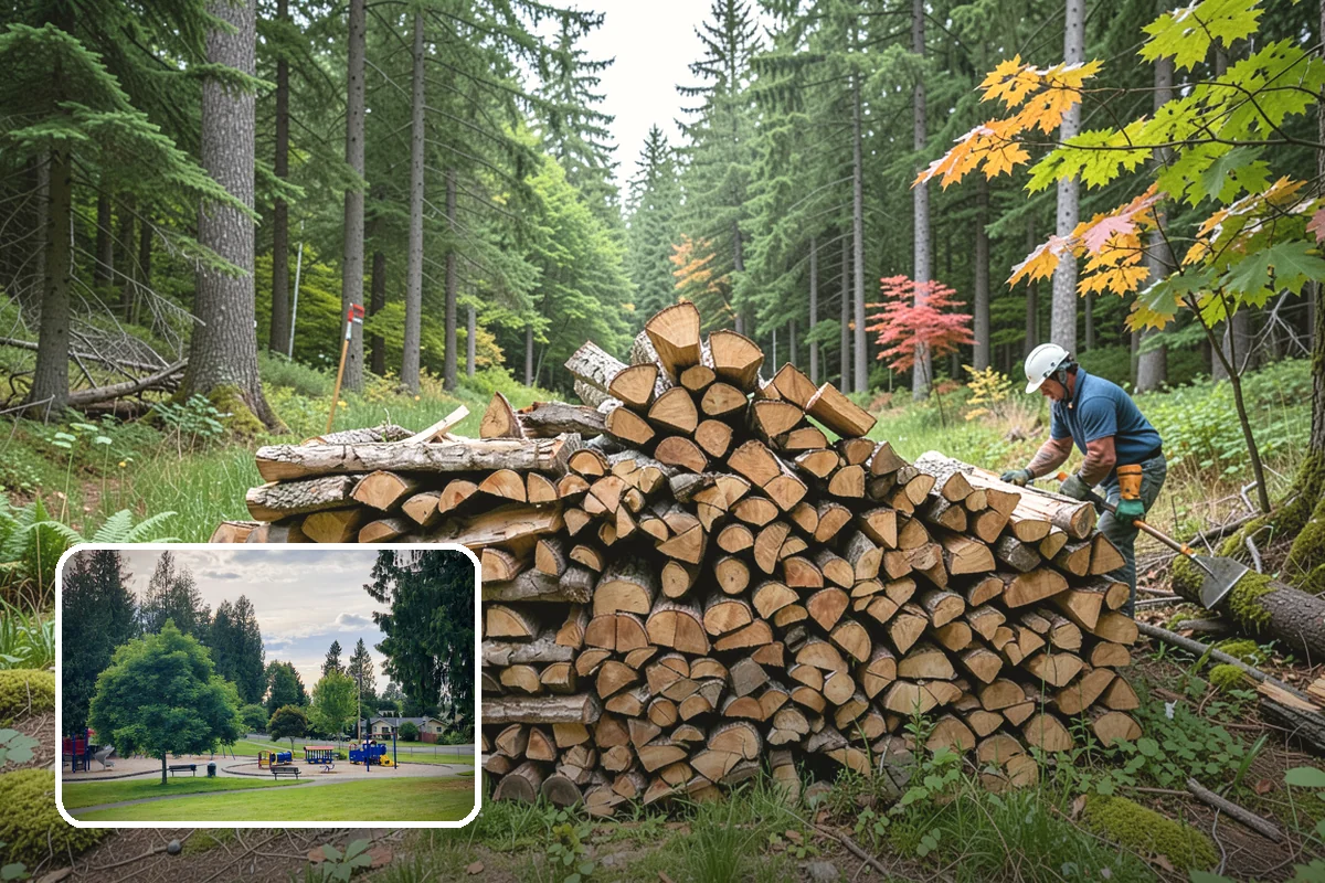 Firewood Racks in Bonney Lake, Pierce County, WA - Keeps wood off wet ground so the bottom layer stays dry