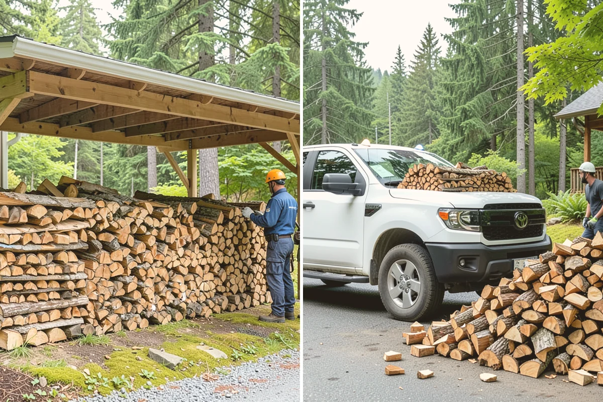 Firewood Racks in Bothell, King County, WA - Review your burn volume and available yard space