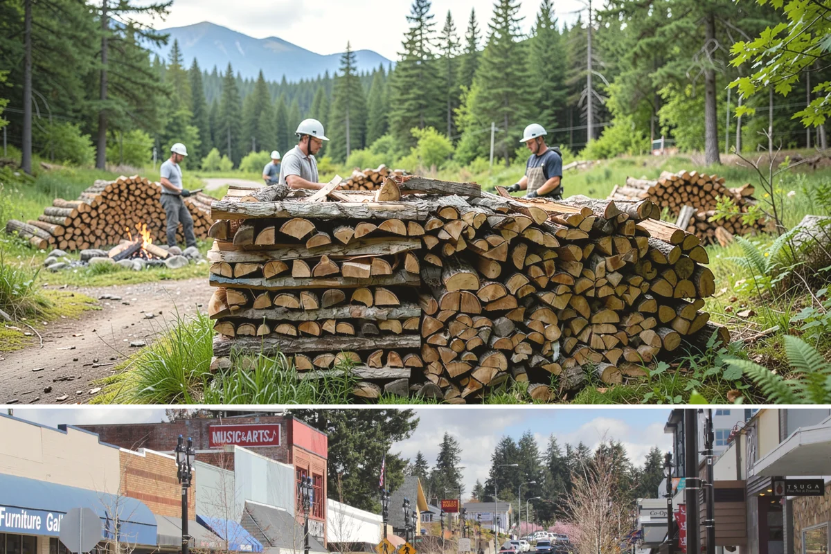 Firewood Racks in Bothell, King County, WA - Set up a rack in late summer or early fall so wood has a dry base before the rainy season arrives.