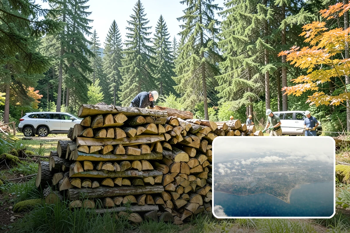 Firewood Racks in Burien, King County, WA - Keeps wood off wet ground so the bottom layer stays dry
