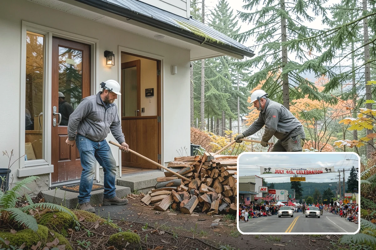 Firewood Racks in Carnation, King County, WA - Keeps wood off wet ground so the bottom layer stays dry
